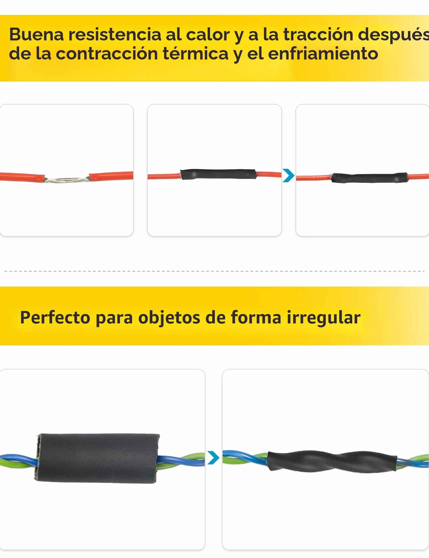 Tubo Termorretráctil 4:1 Ø12/16/20/32/40mm, 2m Tubo Termoretractil con Pegamento, Tubo Termorretráctil Negro (Ø12mm 2m)