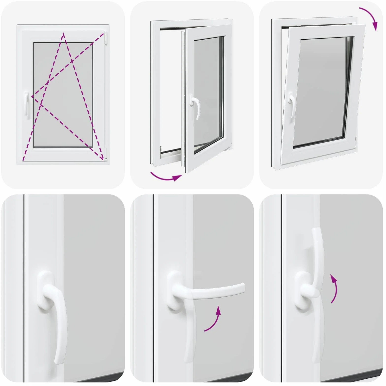 vidaXL Ventana de sótano RISOR 60 x 80 cm PVC y Vidrio Gris Antracita, Sótano, Aislante Térmico Moderno y Duradero para Ventanas Eficientes, Accesorios de Vidrio PVC Aislantes