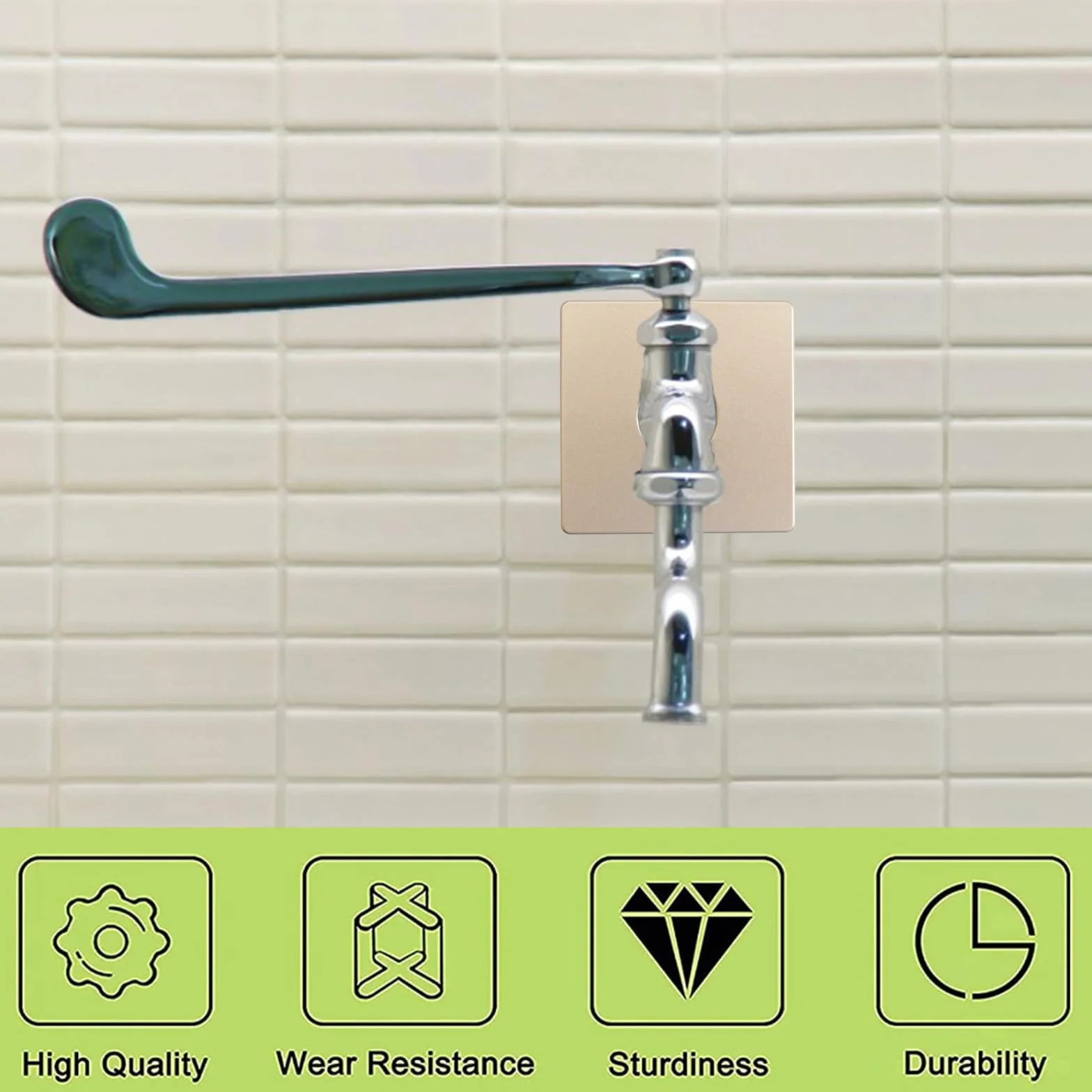 Cubiertas de tubo de pared UFURMATE, 2 piezas de placas de escudo cuadradas de plástico autoadhesivas, cubiertas de tubo de ducha decorativas, diámetro interior 28mm/1.1 pulgadas (dorado)