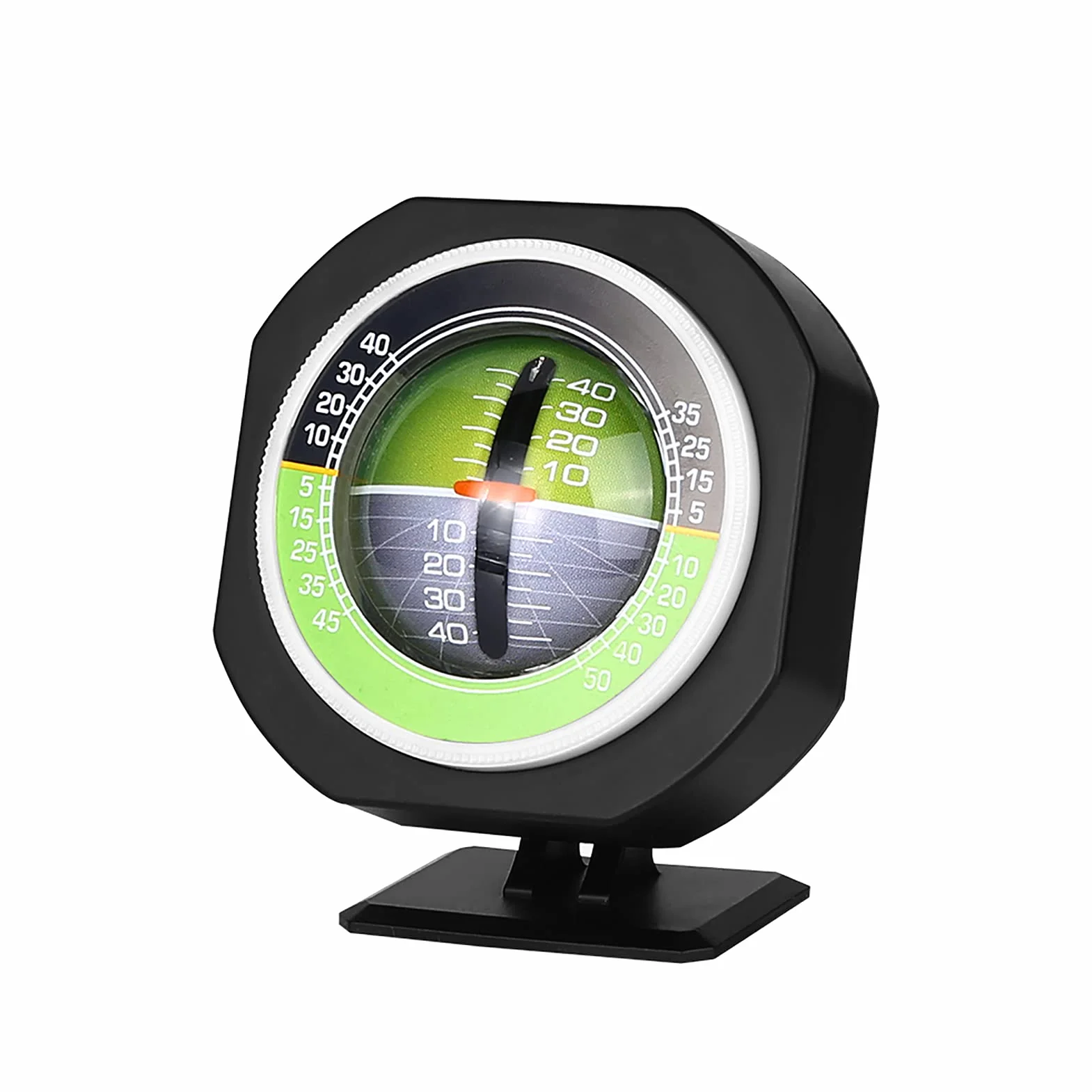 AUTO Inclinómetro de ángulo de equilibrador de ángulo de coche con luz LED exterior Inclinómetro, inclinómetro de ángulo de inclinación luminoso de 8 x 5,2 3,7 cm para la conducción