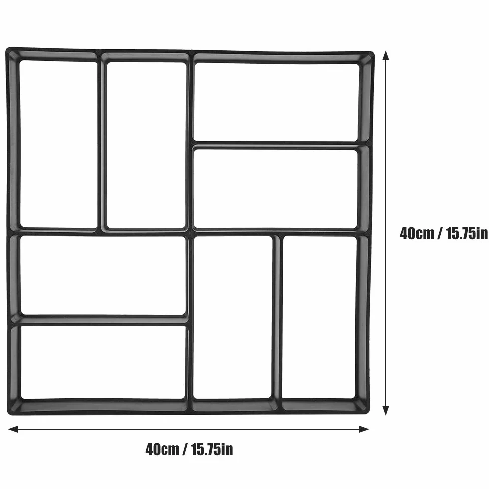 Molde de Hormigón para Pavimento, 40 X 40 X 4 Cm Molde de Hormigón, Pavimentadora de Bricolaje para Césped, Camino de Entrada, Patios Traseros, Molde de Cemento para Patio