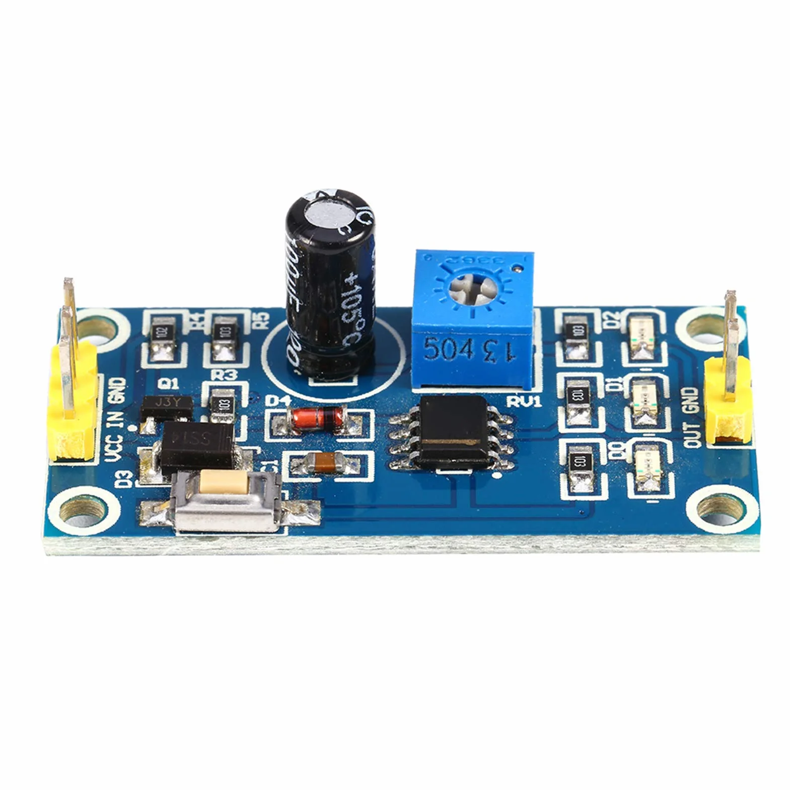 Módulo temporizador de relé de retardo ajustable NE555 - Control de temporización de 0 a 120 s para automatización - Disparador externo con indicador LED - Compatible con 5-12 V