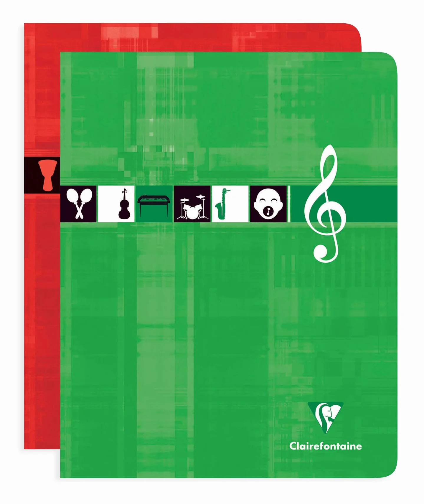 Clairefontaine 3798C Cuaderno con grapas de música, 17 x 22 cm, 56 páginas, papel blanco 90 g