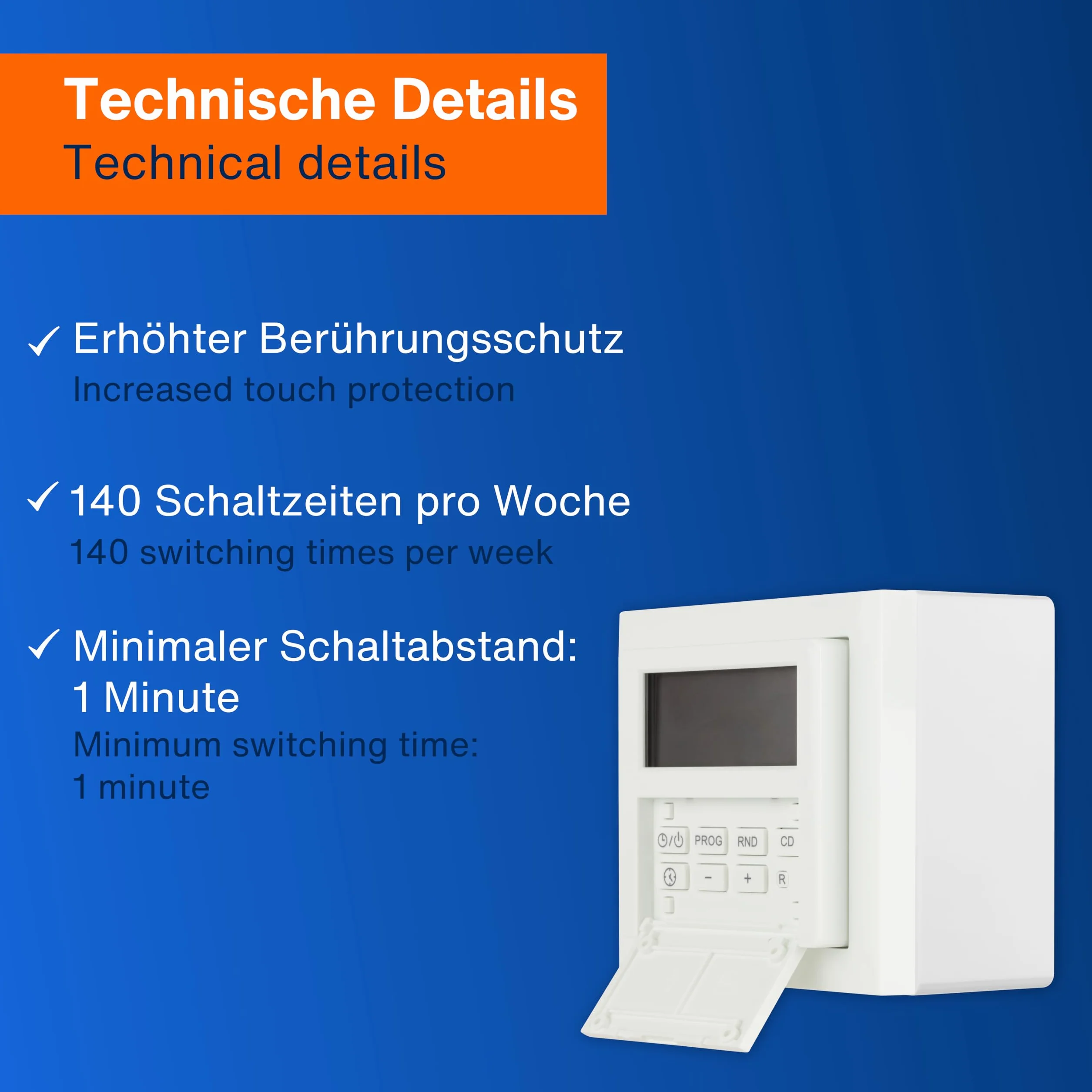 GAO Digital rasante Temporizador, 1 Pieza, efp700et