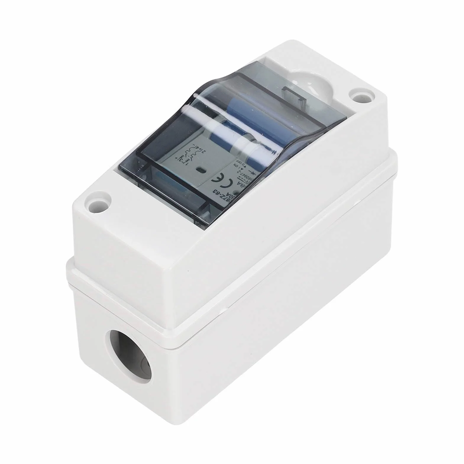 Asixxsix Interruptor de circuito en miniatura CC, 2 polos, 1000 V, 50 amperios, interruptor de desconexión solar con caja impermeable IP65, aislador de circuito fotovoltaico para paneles solares,