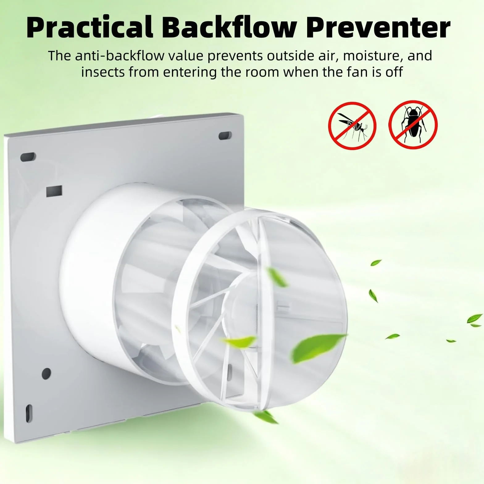 Extractor de Baño Silencioso 100mm 12W 130 m³/h Ventilador Antirretorno