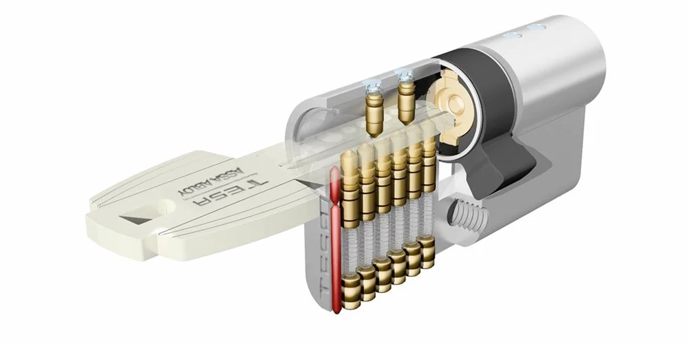 Tesa Assa Abloy M8503040N 2200/30X40 T80 5LL.E32, Niquelado, 30 x 40 mm