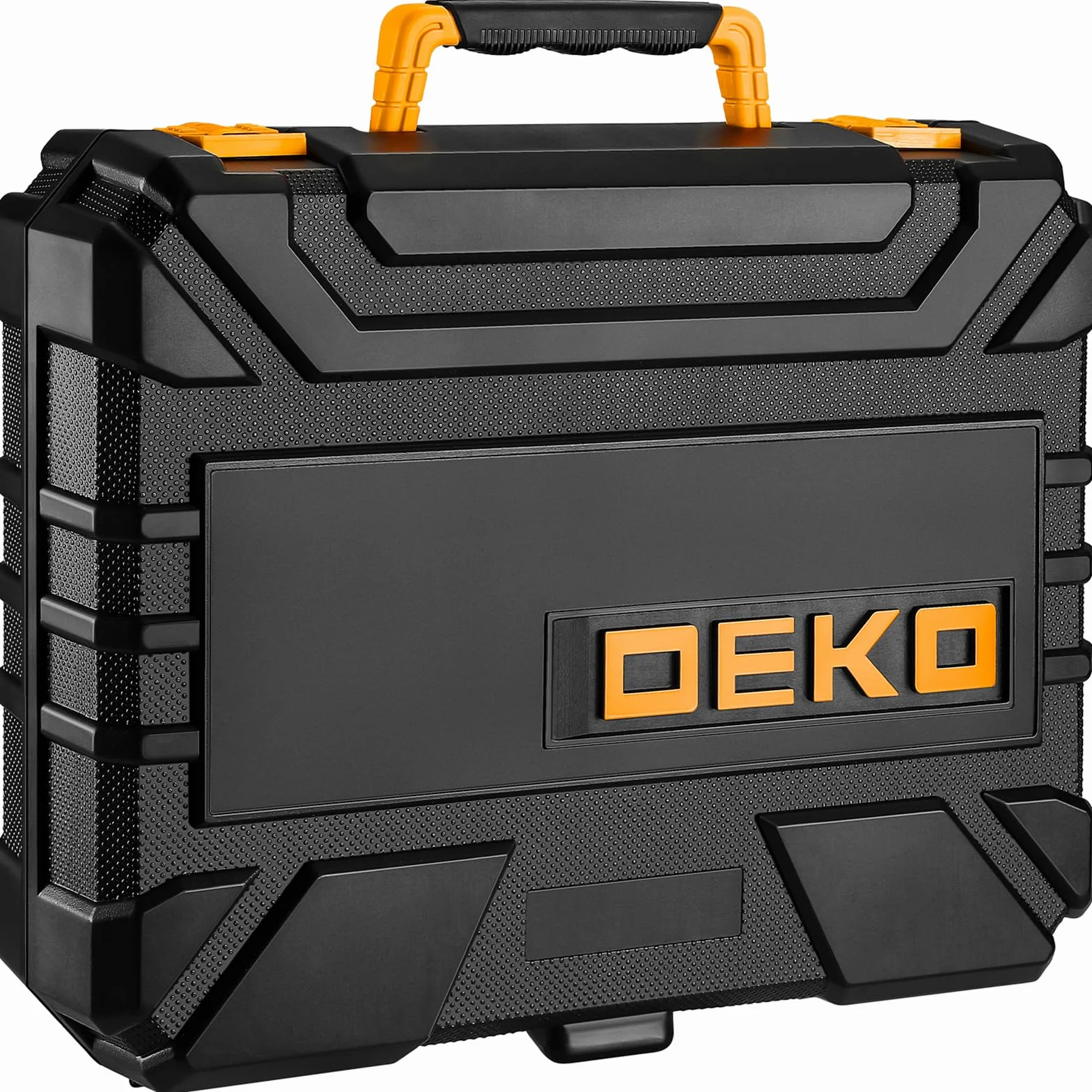 DEKO Maletin de Herramientas 126 Piezas con Destornillador Electrico Taladro 8V Gris