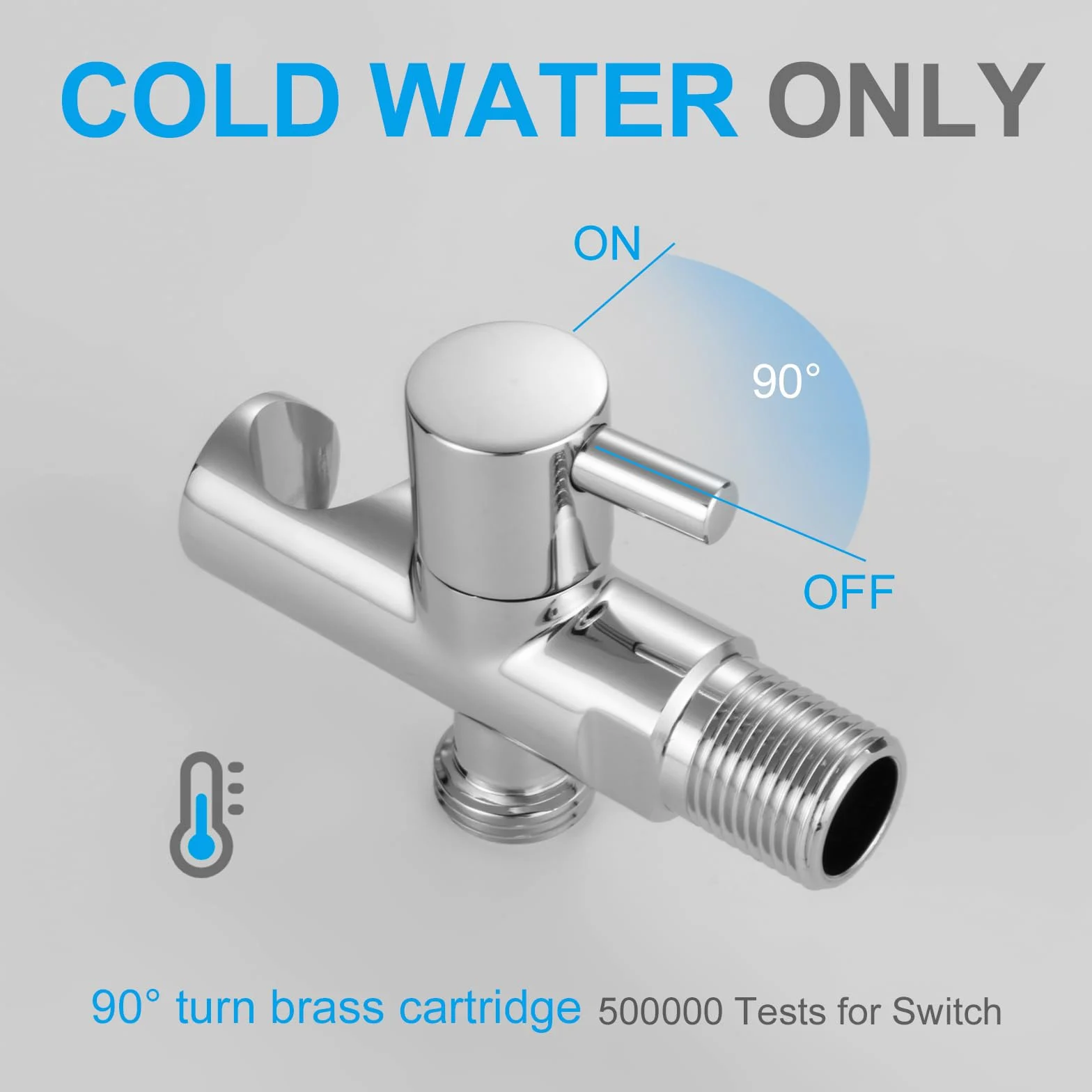 Ibergrif Grifo de Bidet Monomando Empotrar Cromo Cuadrado M22015R