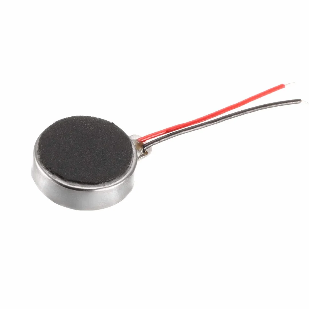 sourcing map Micro Motor de Vibración de Moneda Plana DC 1.5V 6000RPM 3mm 5 unidades