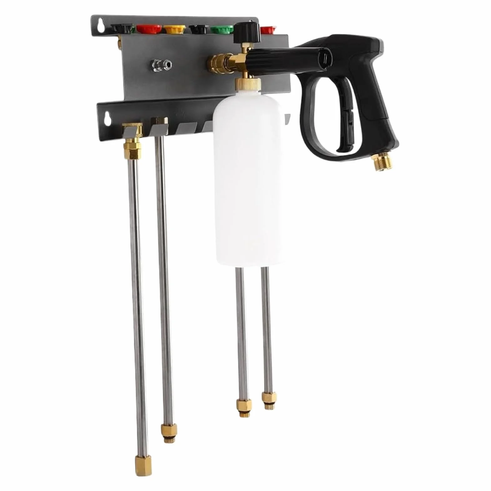 Soporte de pared para lavadora a presión, organizador de herramientas de limpieza de vehículos, estante de herramientas de limpieza automática, para garaje, sótano, hogar, taller, caravanas, camiones