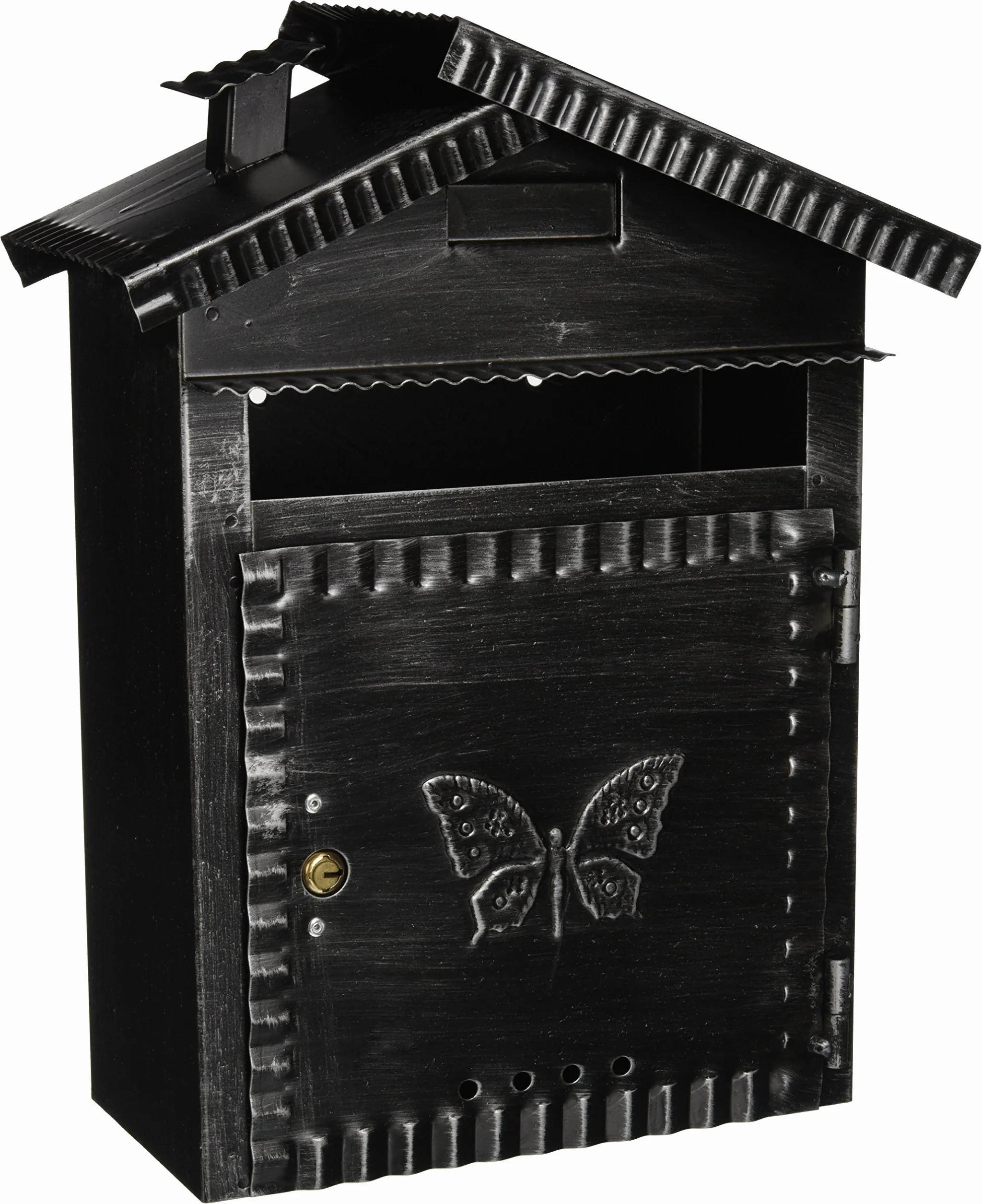 Vigor Blinky 27340-20 - Depósito Para Cartas Hierro Forjado, Shape Efecto Casetta Antiguo, 22X12X35