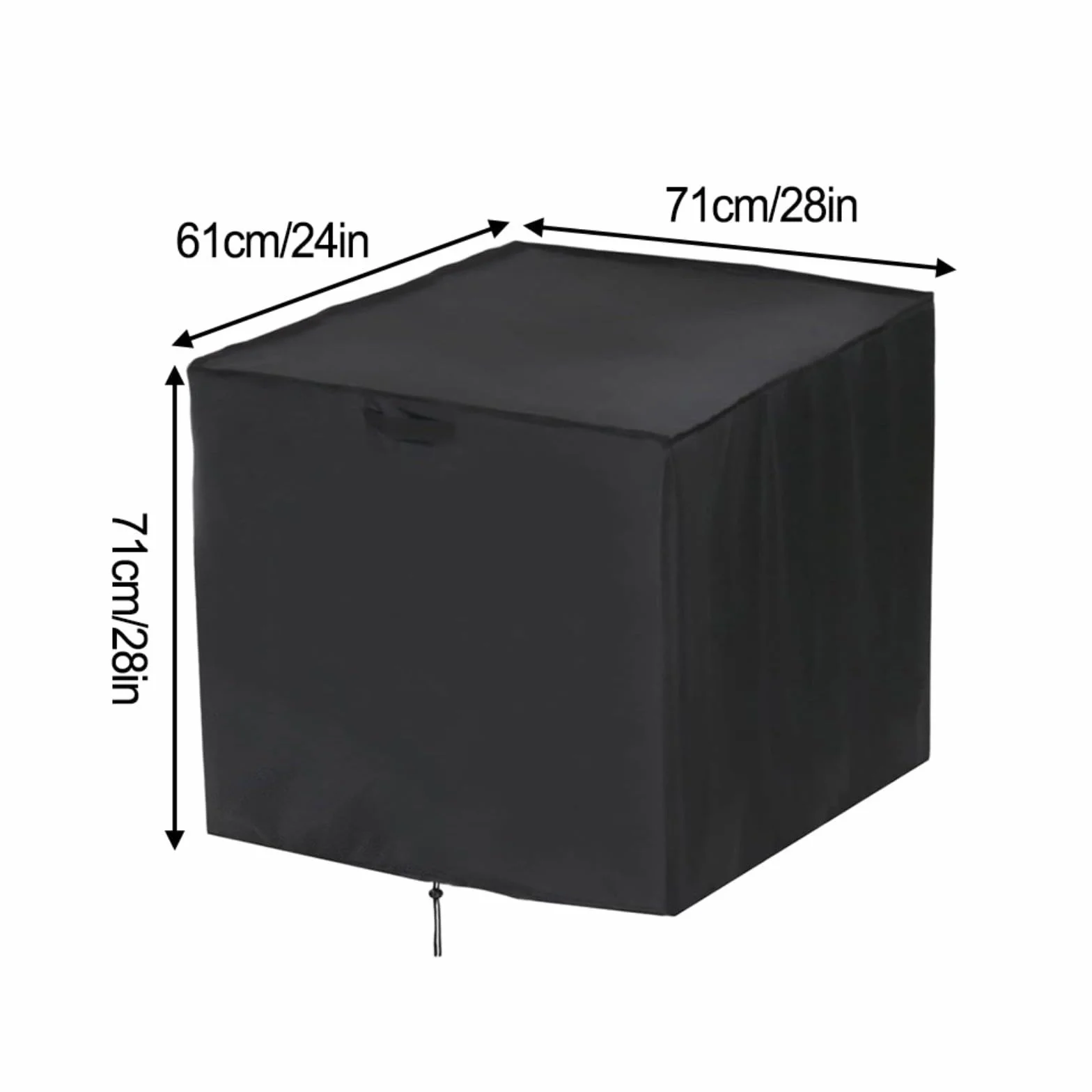 Funda protectora Oxford para sierra ingletadora impermeable 71 x 61 x 71 pulgadas negra