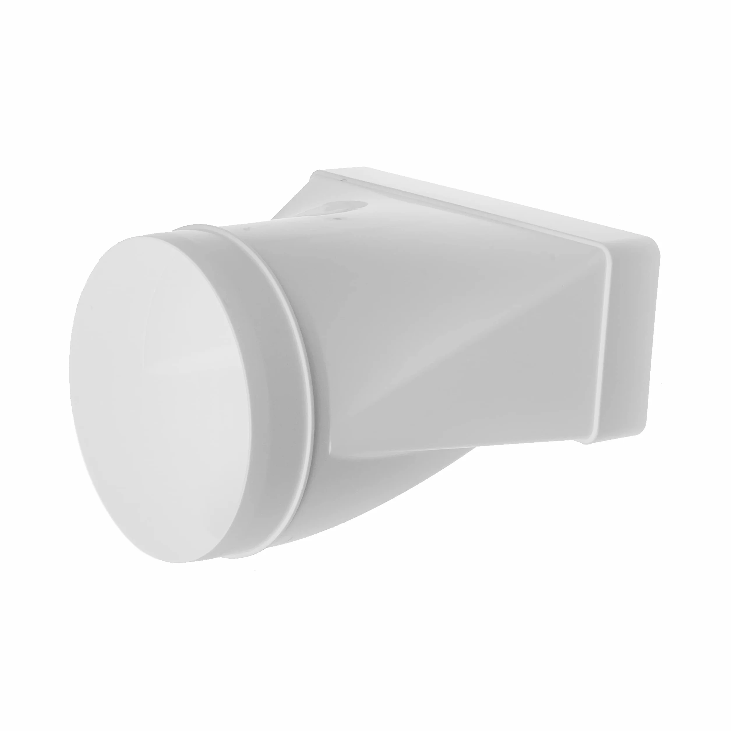 Vent Systems 220x90 mm en el conector de tubería rectangular de Ø150 mm para la conexión del tubo redondo. Sistema de ventilación, calefacción, enfriamiento - No apto para equipos de AC.
