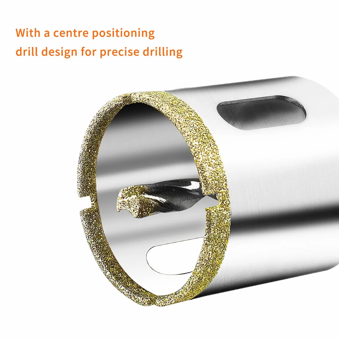 Meccion 35mm Sierra Perforadora de Diamante con Broca de Centro Piloto, Broca de Diamante para Azulejos, Porcelana, Vidrio, Mármol, Cerámica