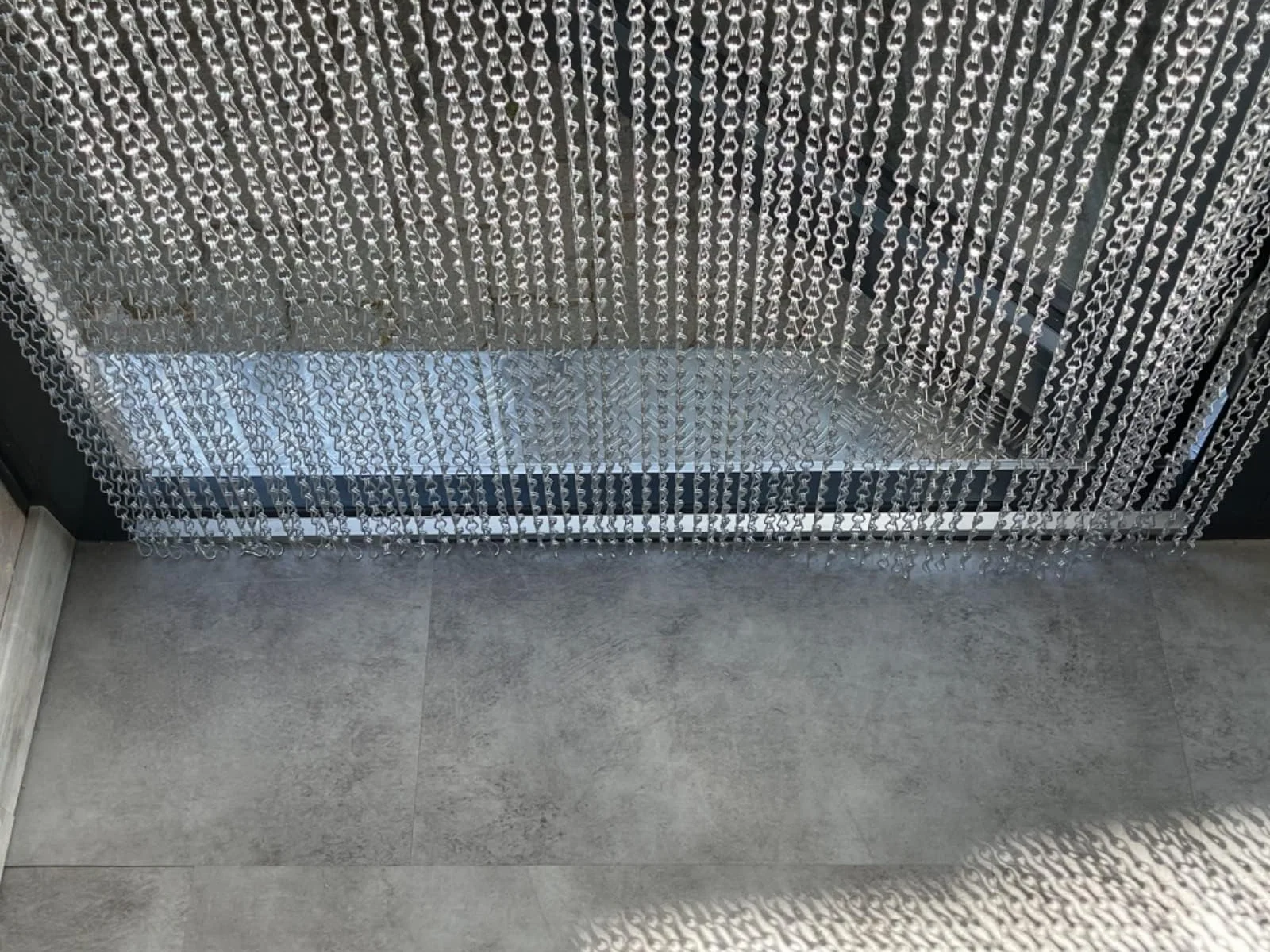 Cortina de cadena de aluminio para puerta, 100 cm x 210 cm, para mosquiteras de metal