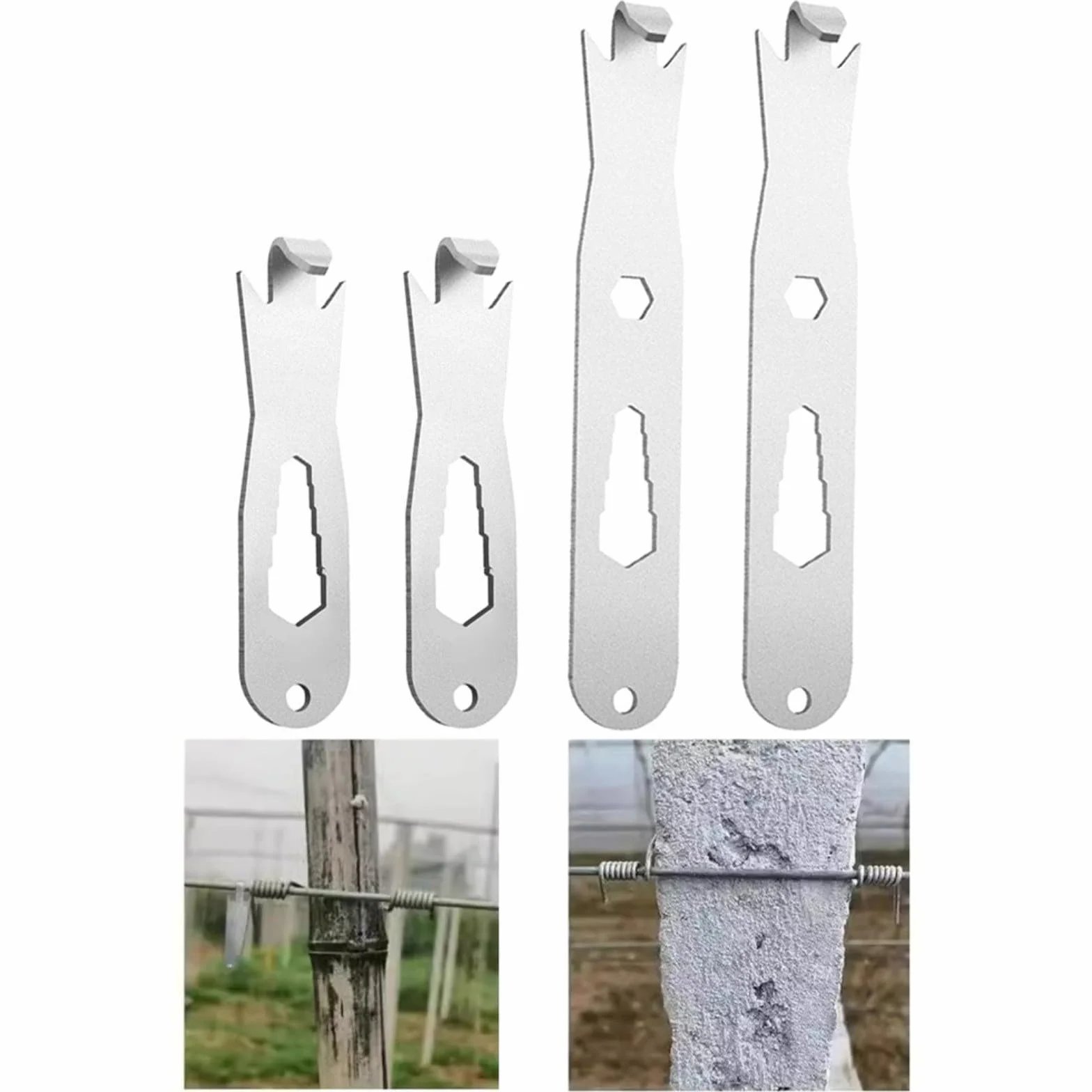 Twister de alambre profesional para hilo de acero eléctrico, para mano de acero inoxidable para reparación de cercas de granja y jardín (D)