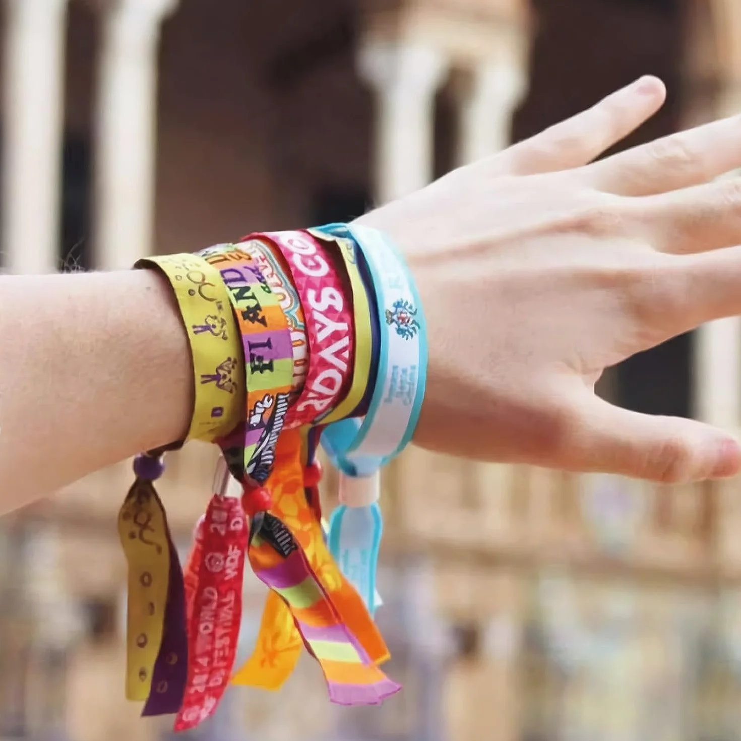 Pulseras Personalizadas de Tela para Eventos, Festivales, Fiestas, Identificación VIP - Fabricación Española