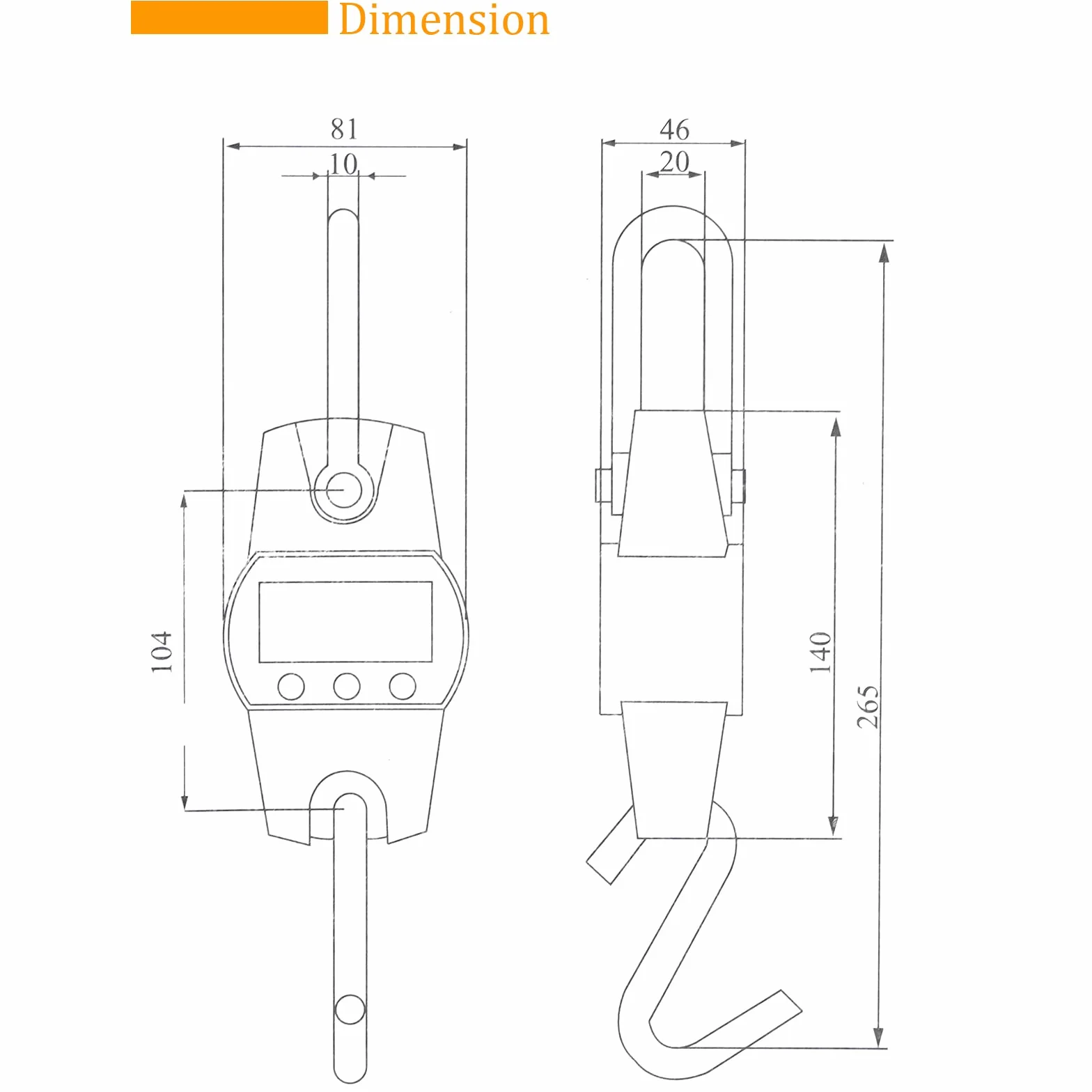 300KG/660LBS Mini Grúa Báscula Portátil LCD Digital Electrónica Balanza Colgante Herramienta de Peso Pesado para el Hogar Granja Mercado