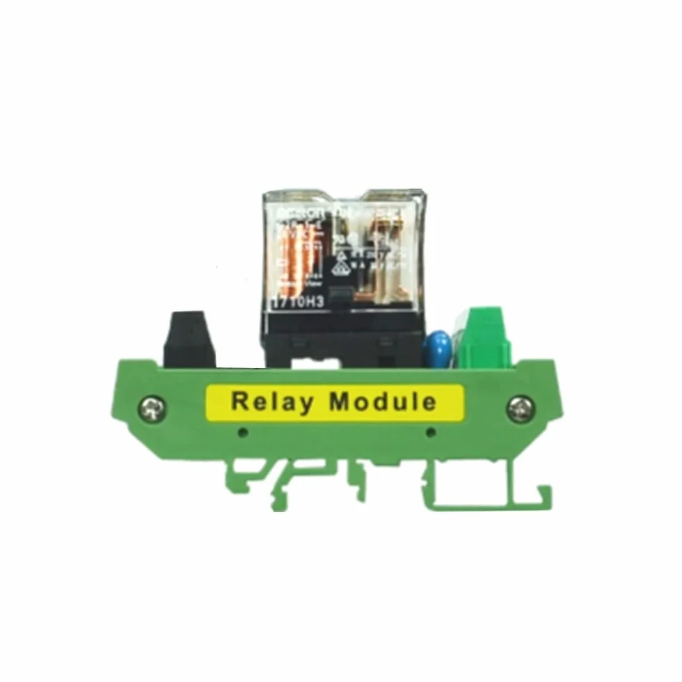 Módulo de relé, CC 24 V, módulo de relé extraíble aislado de 8 canales, módulo de relé optoacoplador, placa amplificadora de señal PLC, riel DIN de 35 mm