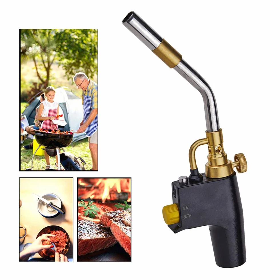 Antorcha de Propano MAPP para Soldadura Fuerte de Fontanería - Piezoeléctrica, Utilizada para Soldar y Quitar Pintura - Excluye Cilindro de Gas