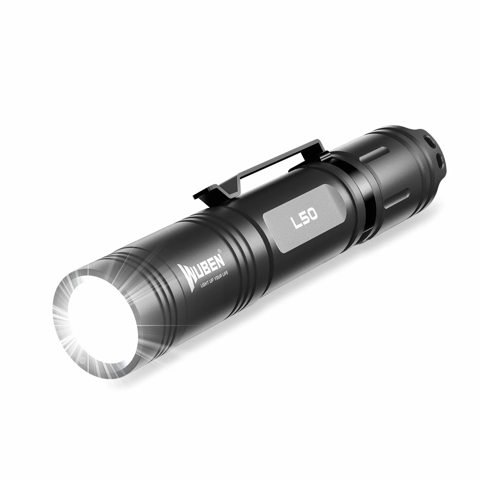 WUBEN L50 Linterna 1200 Lumens USB Recargable Linterna LED Alta Potencia,IP68 Impermeable linterna táctica policía con Función de Memoria,5 Modos para Camping Montañismo Senderismo Emergencia
