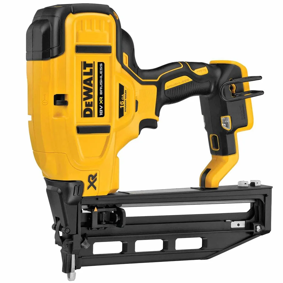 DeWalt - Clavadora de Acabado sin escobillas XR 18V sin cargador/batería con maletín TSTAK 16Ga para clavos de 1,6mm diámetro y 32-64mm largo