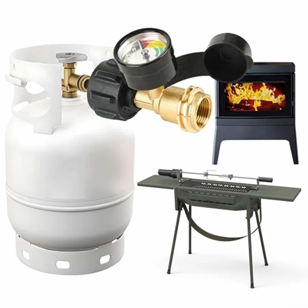 Medidor de tanque de gas, indicador de nivel de tanque con detector de fugas, medidor de gas para GLP, propano, butano, cilindro de gas, monitor de botella