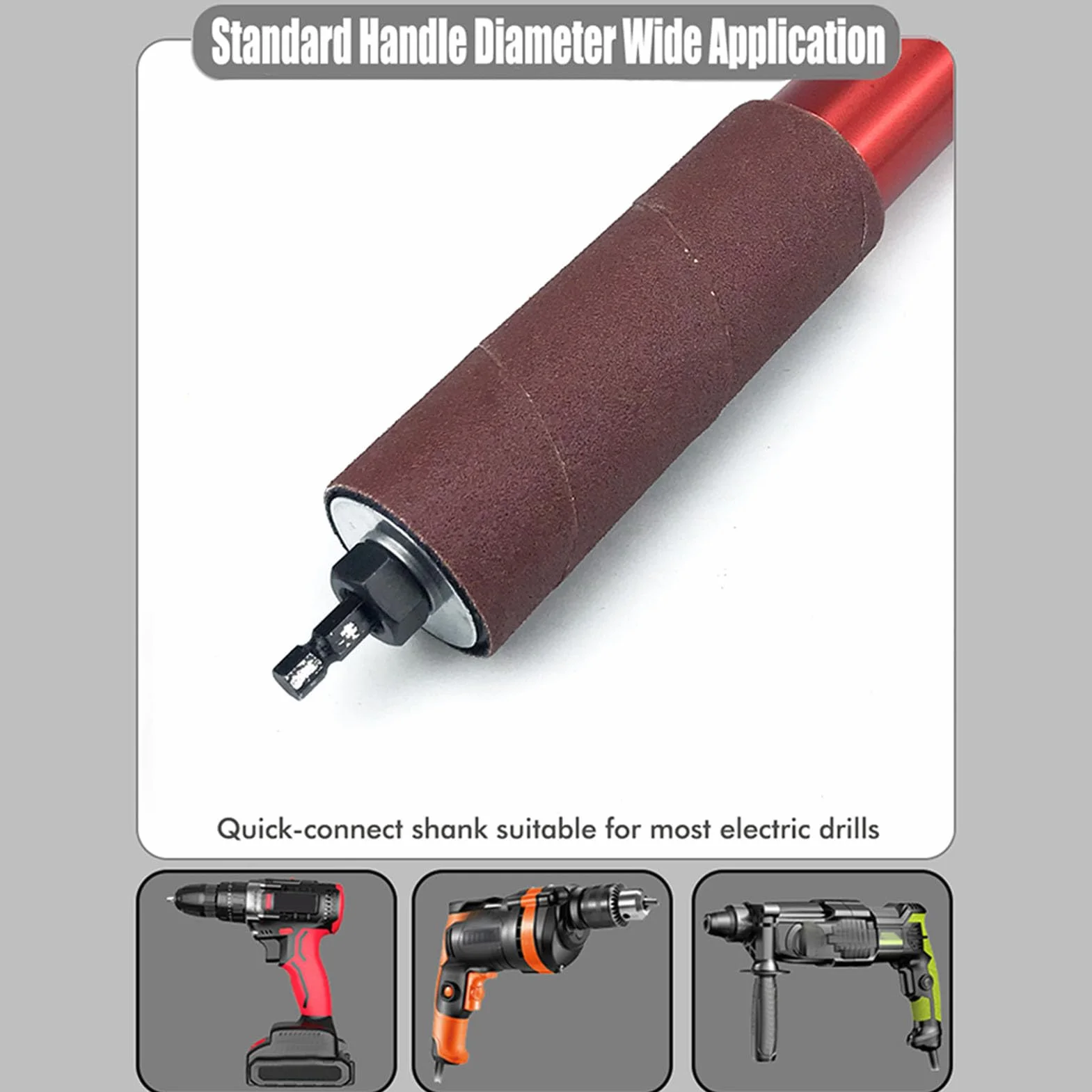 Kit de Tambor de Lijado con Prensa de Taladro de 1 tambour poncage perceuse 5 Pulgadas lija para taladro Estuche de Transporte para Herramientas, Adaptador de Lijadoras de rodillo