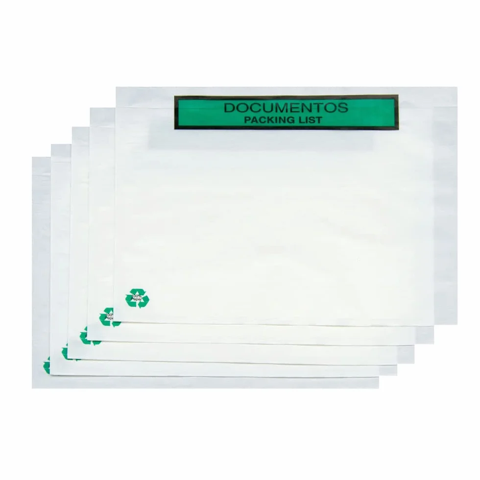 Bolsas Portadocumentos de Papel Transparente para Enviar Paquetes con Autocierre Adhesivo Fácil y Resistente. Bolsas para Embalaje de Correo y Envíos Seguros (500 UDS, 240X180)