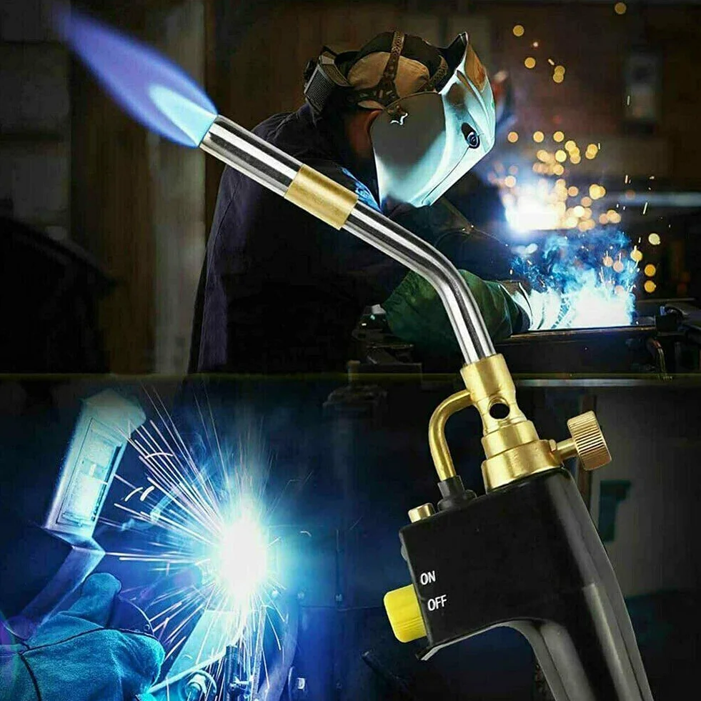 Antorcha de Propano Weytoll Antorchas de Fontanería Portátiles de alta Temperatura para Soldadura de gas de Fontanería Soplete de Soldadura Instantánea Profesional (sin gas)