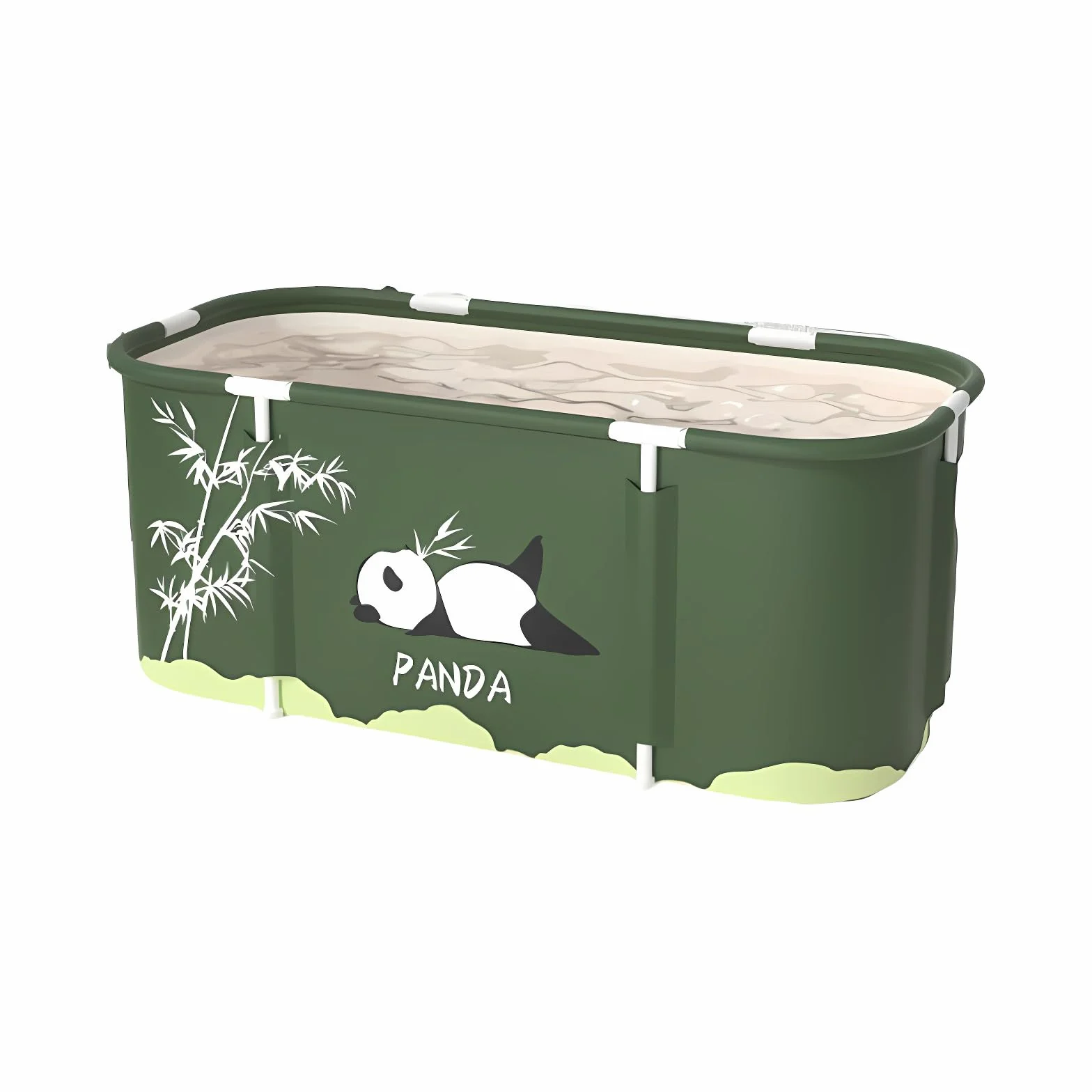Bañera plegable Wrwache, 115 CMFaltbare Bañera para ducha, 6 capas de construcción de sujeción,Bañera de pie para parejas para ducha, baño caliente, baño de hielo