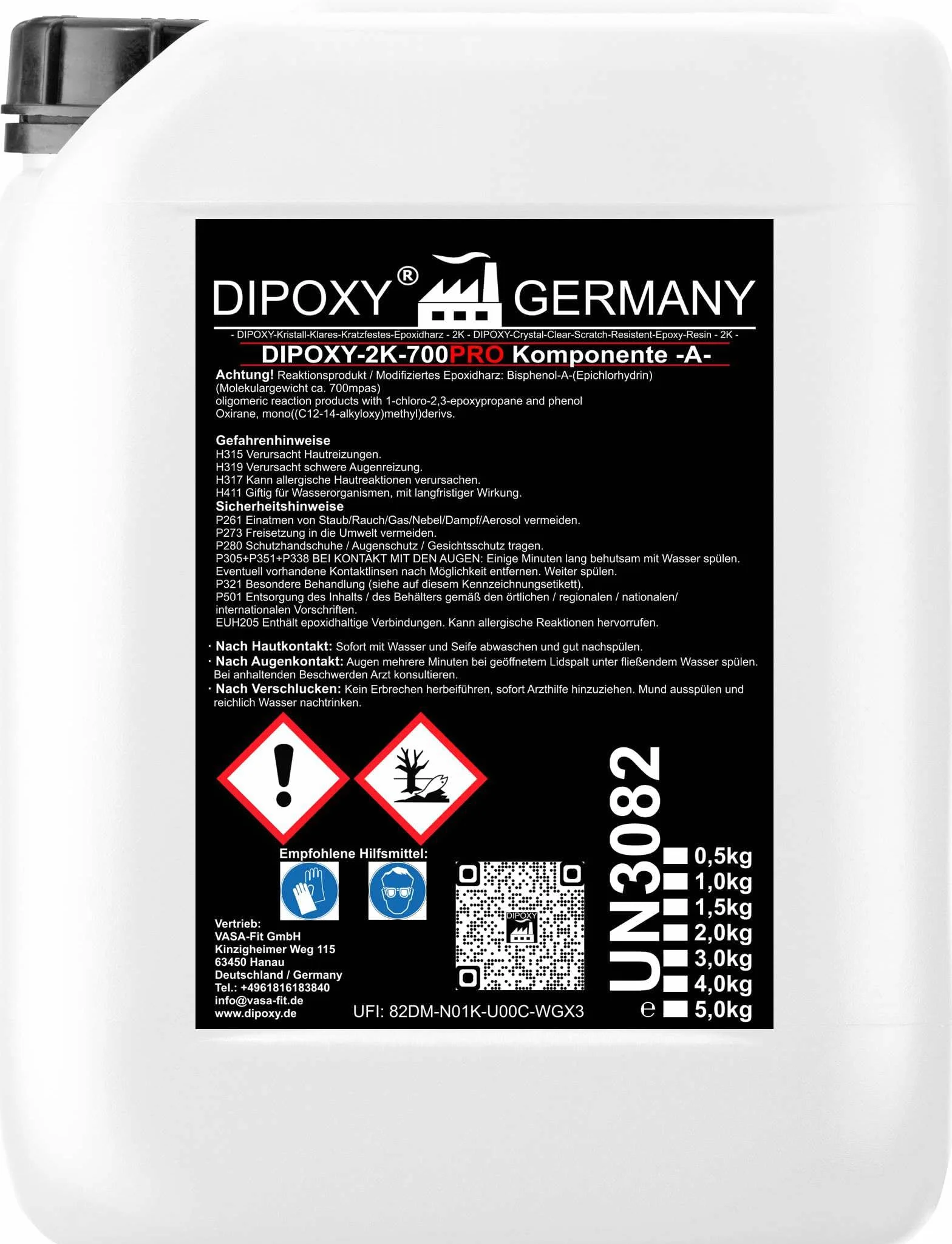 10,56kg DIPOXY-2C-700PRO - Resina epoxi de 10 cm transparente con gel epoxi de resina moldeada con cristal PRV para mesa suelo de madera, fibra de azulejos.…