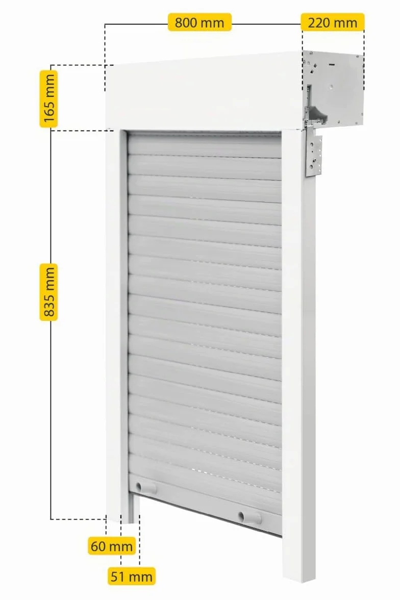 Schellenberg 20097 Juego de persianas enrollables para ventanas, 80 x 100 cm, blanco/gris