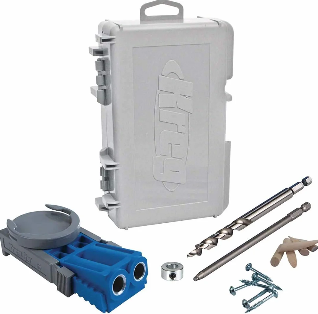 Kreg Jig R3 - Kit de Articulación para Madera con Guías de Acero y Tornillos, Perforación Precisa 12-38 mm