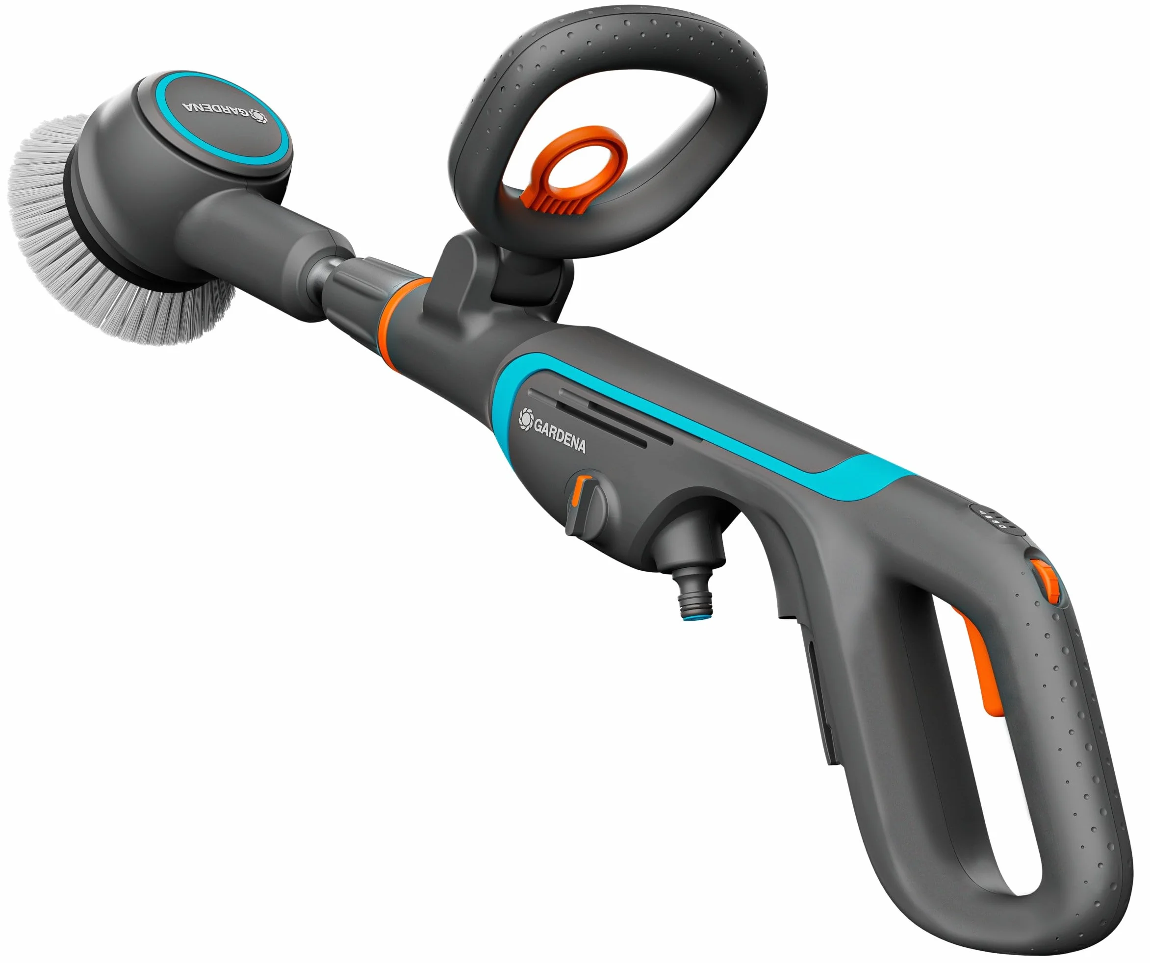 Gardena Limpiador AquaBrush a batería Compact 02/18V P4A Solo: Exterior, Funcionamiento con un Solo Toque, Limpieza Vertical, Ergonómico y Ajustable, Sin Cable (14840-55)