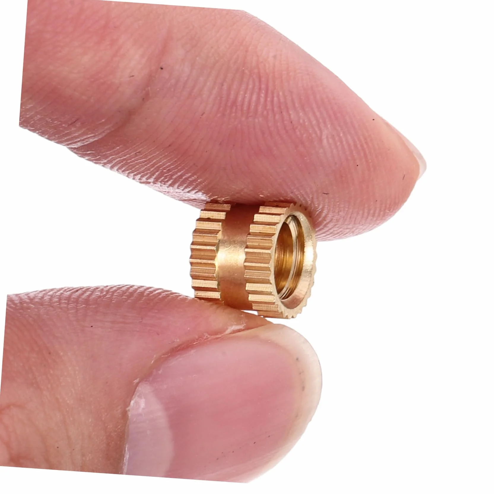Yardenfun de Insertos Roscados Prácticas y Seguras 20 Piezas de Latón Dorado de 8x6 Mm, Tuercas de Empotrar Rosca Hembra para Uso Industrial