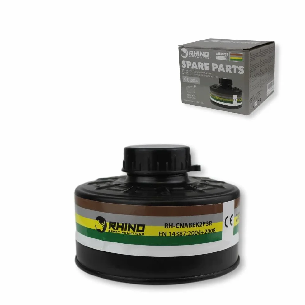 Cartucho de Rosca RD40 Filtro de Carbón Activo ABEK2P3R para Máscaras Respiratorias Completas Tipo RH-7011 y otras