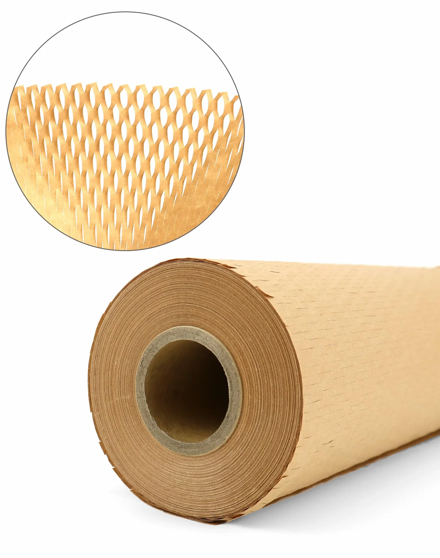 QWORK® Papel de embalaje de panal de abeja 30 cm x 50 m 80g/m² Alternativa al papel burbuja