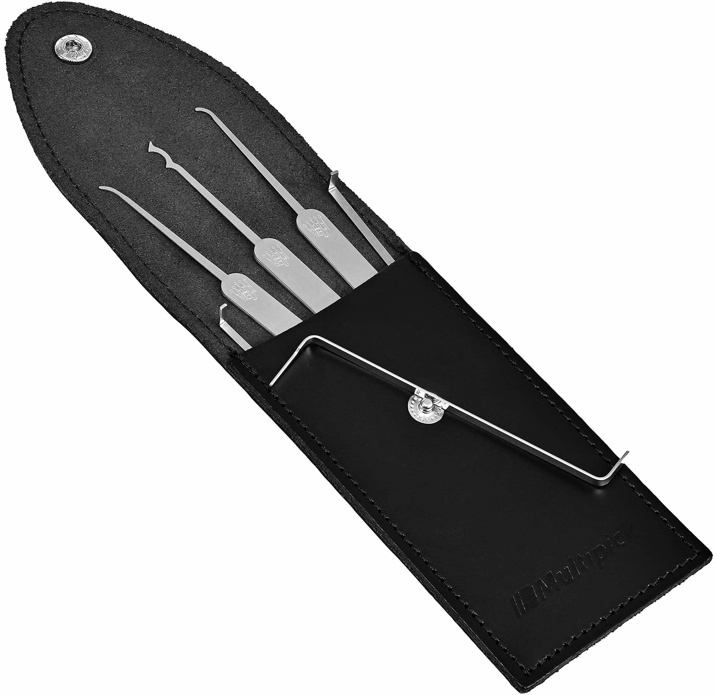 MULTIPICK ELITE 6 Set profesional de ganzúas - [6 Piezas | 0,6 mm] Made in Germany - Ganzua Lockpicking - Kit cerrajero para abrir puertas - Herramienta - Accesorios cerraduras - Lockpick