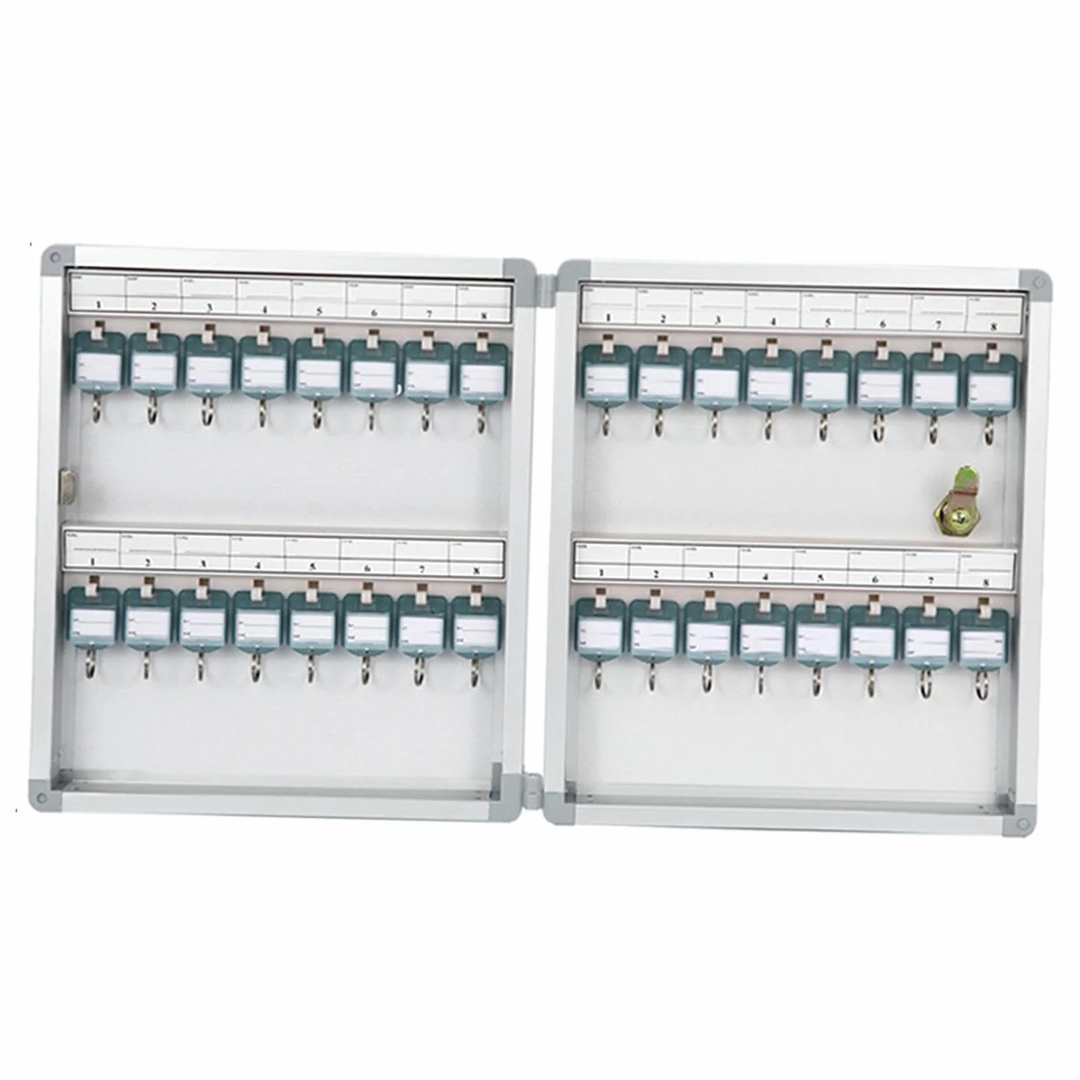 Caja de seguridad para llaves de 32 llaves, ideal para apartamentos, gas y negocios, armario Securi plateado para uso personal y profesional