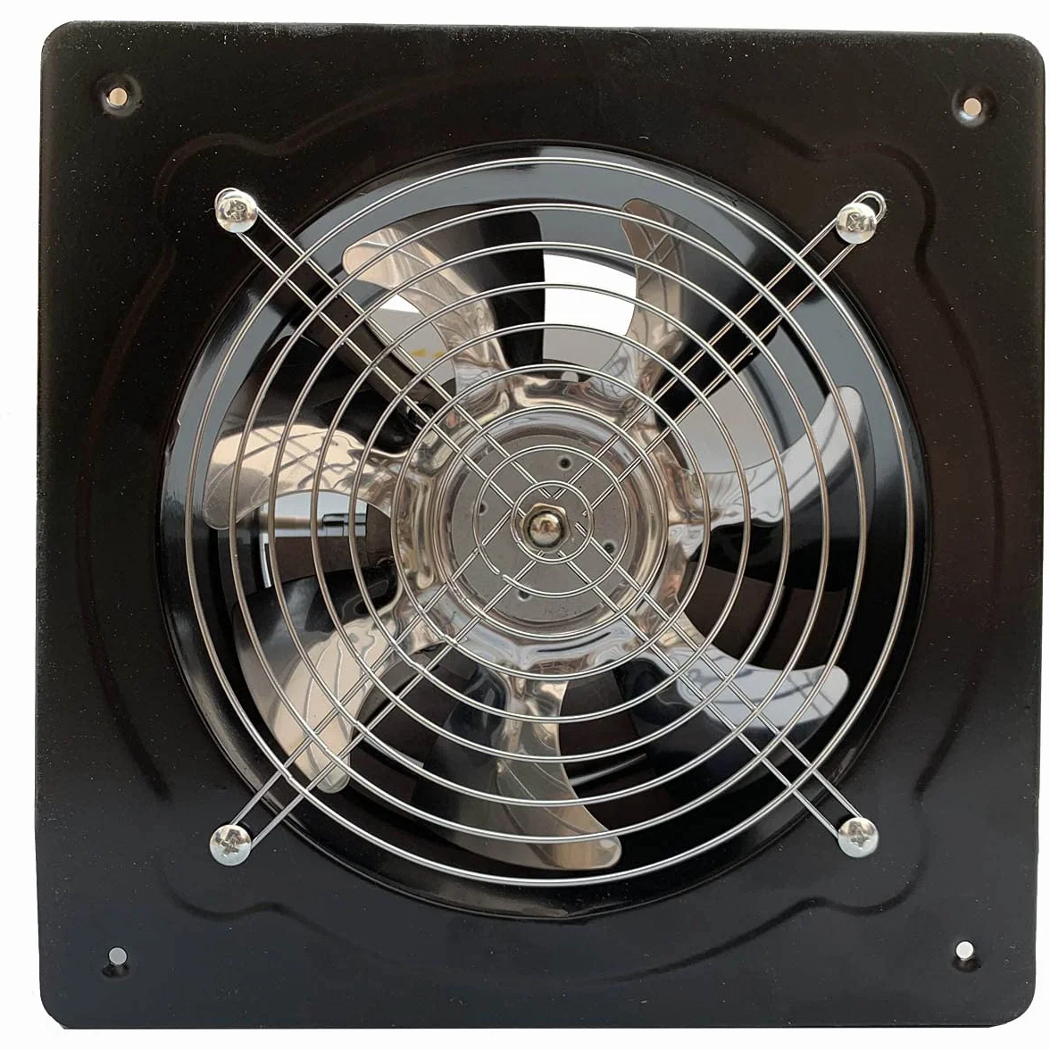 Ventilador axial industrial 200 mm 80 W 1250 m³/h metal extractor techo pared 250x250 mm