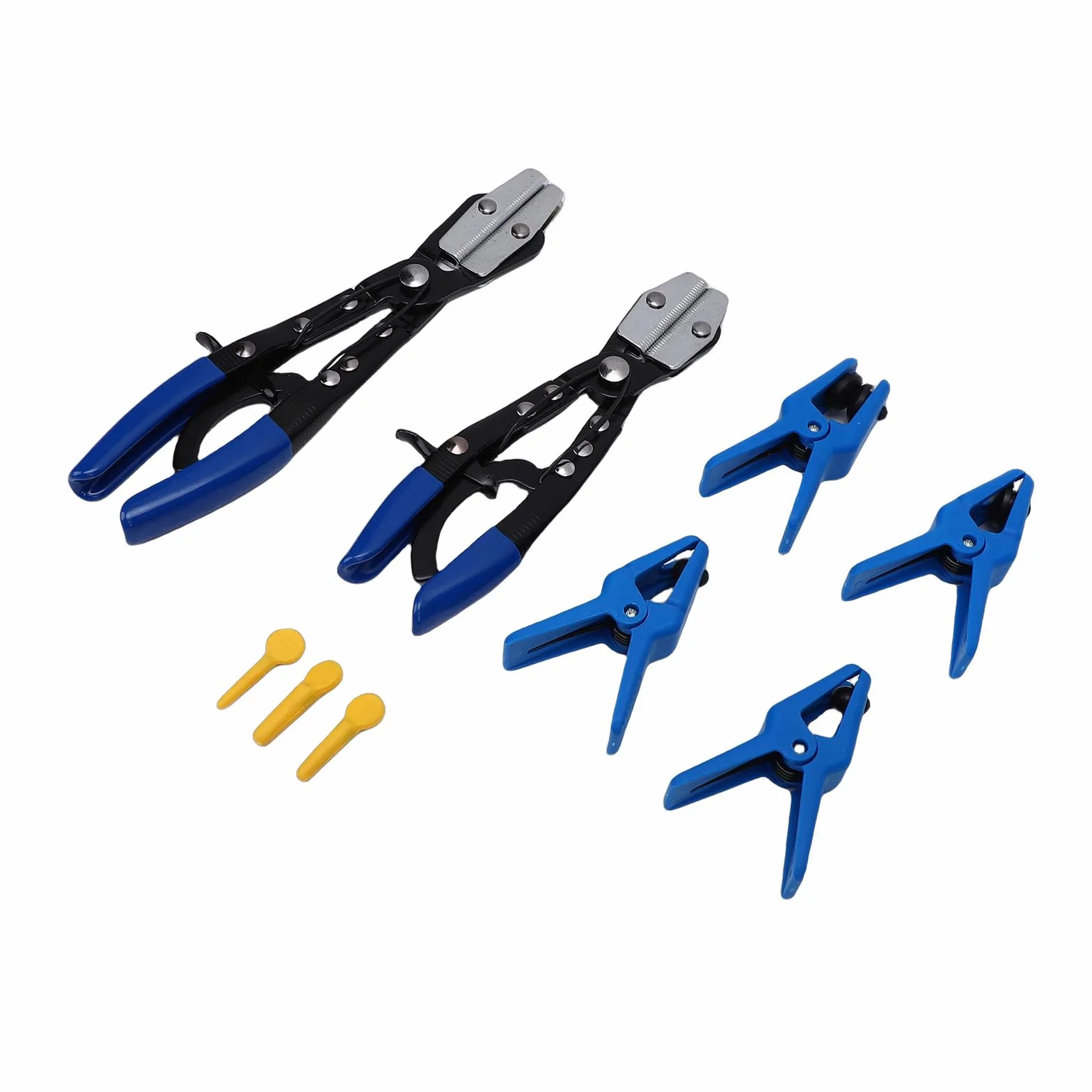 Master Line Stopper Set Versátil 9 Piezas Alicates para Abrazaderas de Línea de y Caja Herramientas Sellado para Mantenimiento Automotriz Caucho Negro Metal