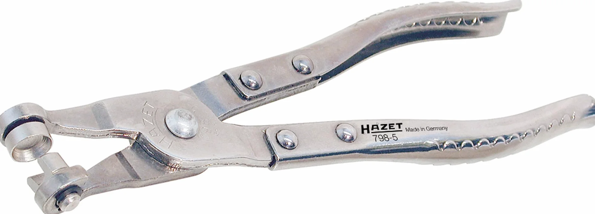 HAZET Alicates para abrazaderas de manguera 798-5 I Mordazas giratorias I Perfecto para abrazaderas de banda con resorte en VW, AUDI, OPEL, UVM.