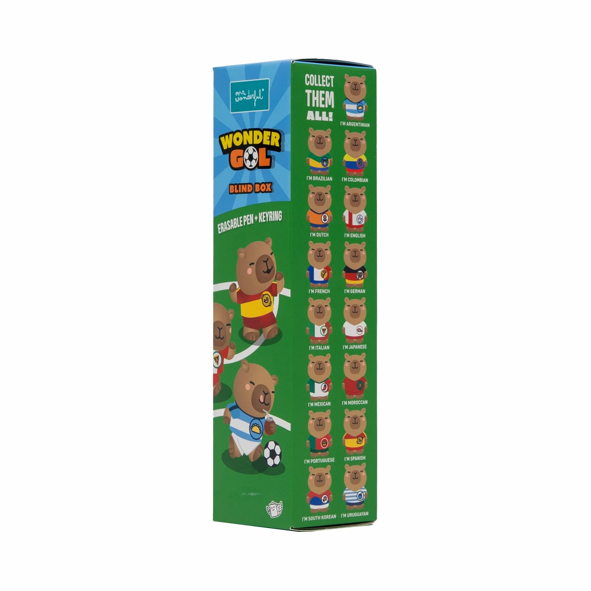 Mr. Wonderful Wonder Gol Blind Box Bolígrafo Borrable Sorpresa Llavero Capibara Bolis Coleccionables Tinta Azul