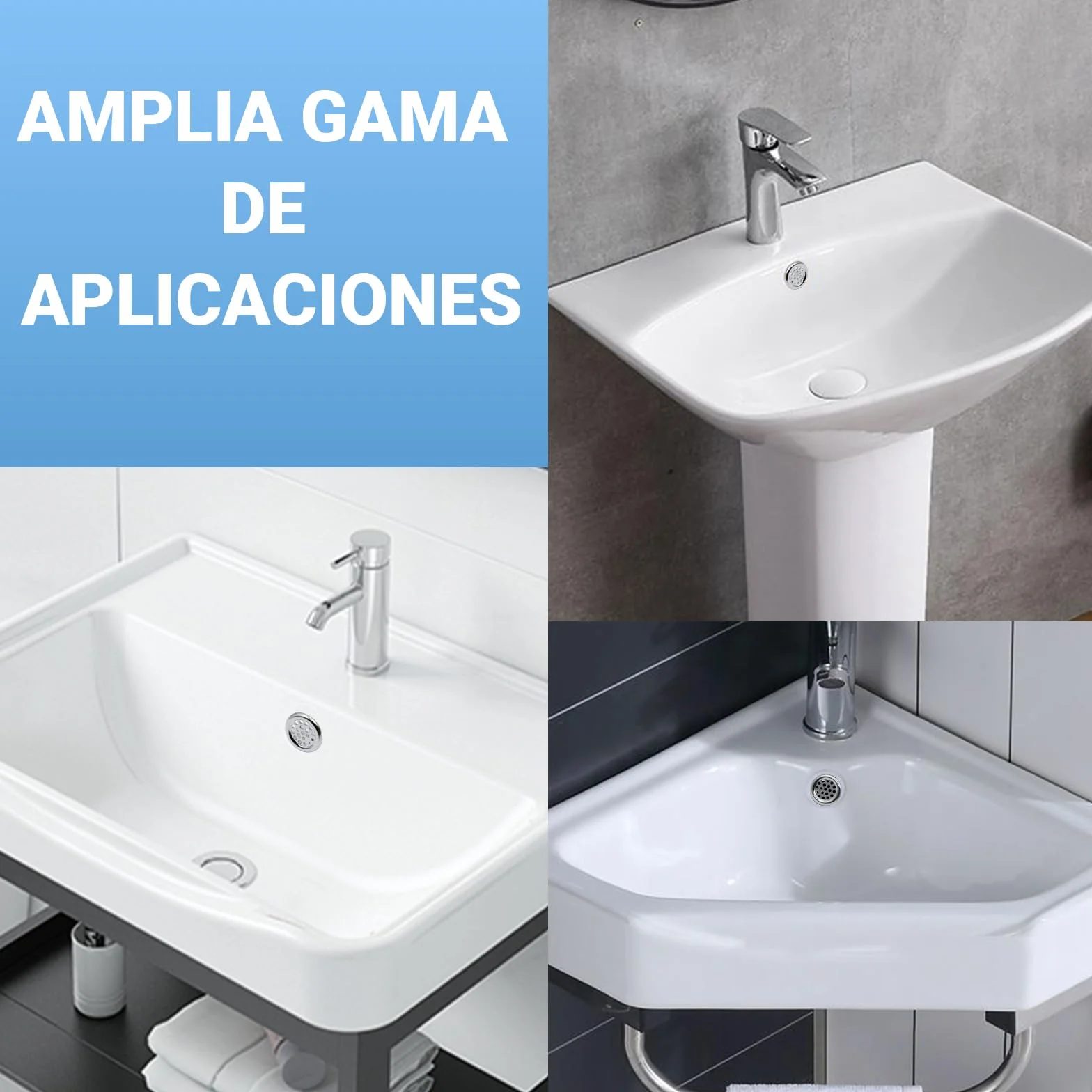 ZOCONE 8 Piezas Embellecedor Lavabo Agujero, Anillo Desbordamiento Embellecedor Rebosadero Lavabo, Anillo Hueco Agujero Redondo Tapa Rebosadero Lavabo Inserto para Fregadero, Baño, Cocina