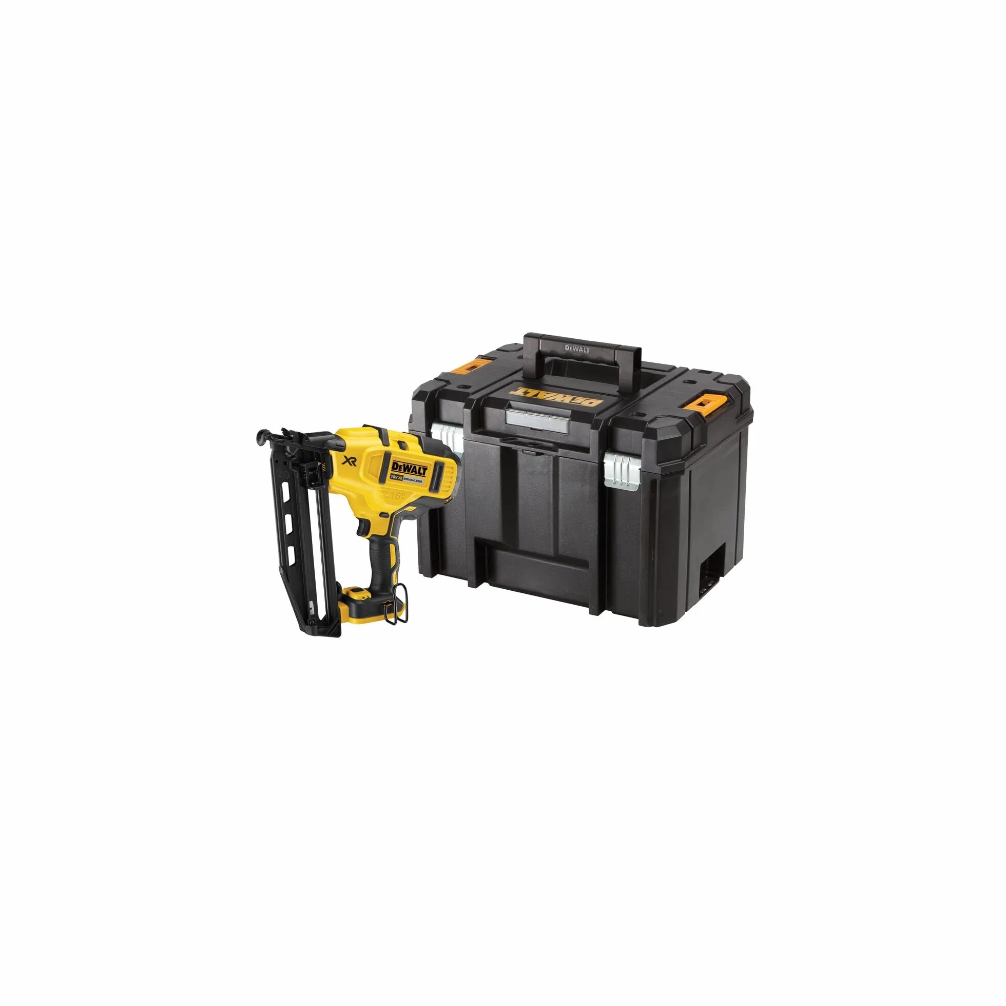DEWALT DCN660NT-XJ - Clavadora de Acabado XR 18V, 16 Ga, Sin Gas, 2 Modos: Modo Disparo Secuencial o Ráfaga, Cargador de 20° con 110 Clavos de Ø1,2 mm, Con Maletín TSTAK