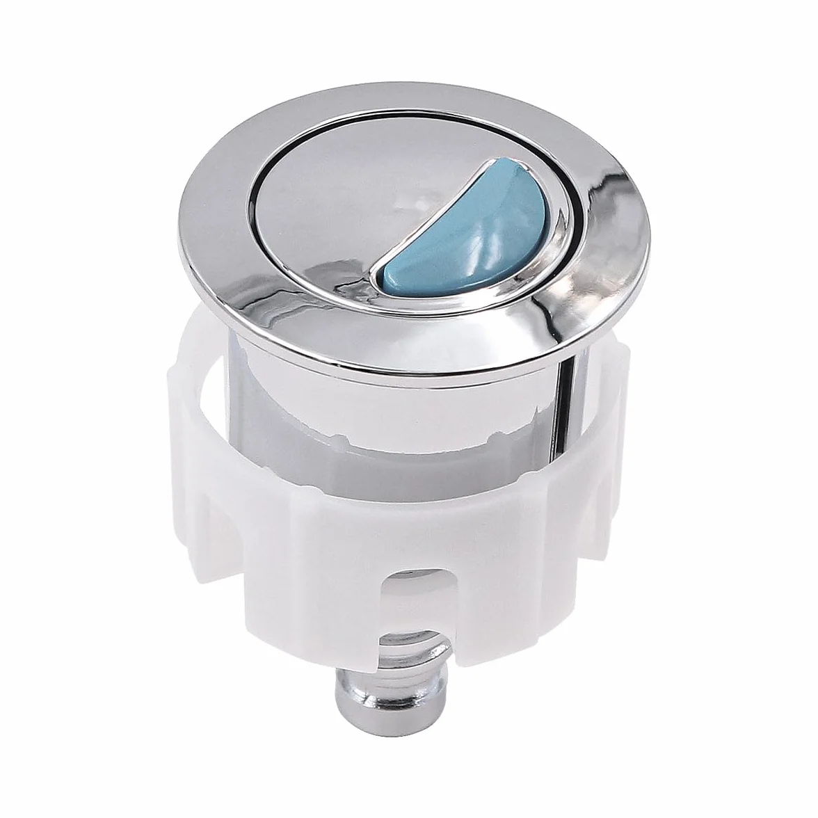 POFET Reemplazo de botón pulsador para Inodoro, botón de Drenaje Doble Redondo, Adecuado para Aberturas de 33mm a 49mm