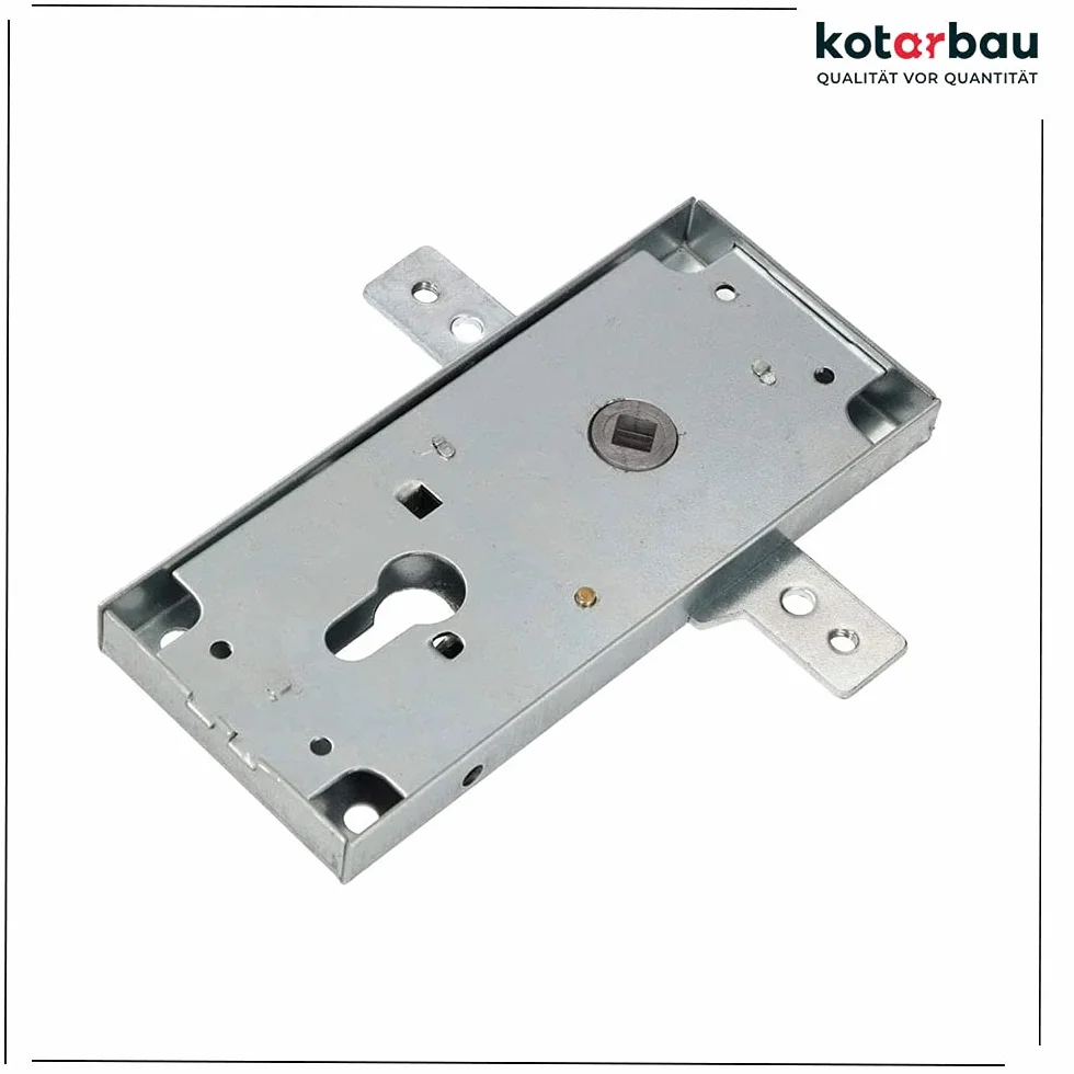KOTARBAU® Cerradura para puertas de garaje batientes, puertas de entrada a almacenes, rejas, Cerradura de embutir, Cerradura para puertas y portones 60 mm, Cerradura para portones y puertas de acceso