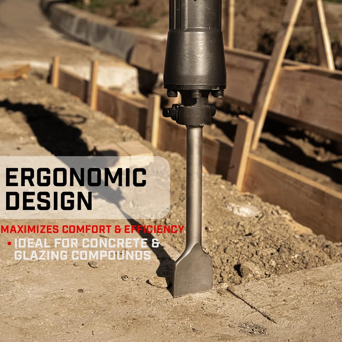 XtremepowerUS Cincel de repuesto de vástago hexagonal (cincel de raspado) broca de cincel hexagonal de 1-1/8 pulgadas para martillo de demolición eléctrico